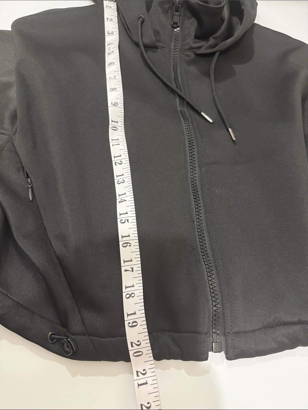 Zara Bomber Hooded Jacket Small Oversized Black - Picture 6 of 8
